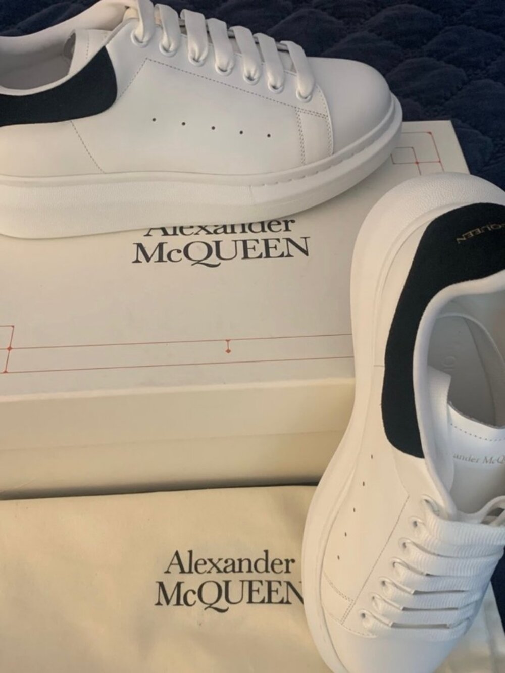 Alexander McQueen BNIB Oversized White Black Sneakers EUR 43